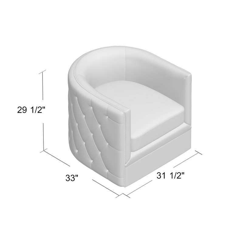 Bernhardt Palazzo Leather Swivel Barrel Chair Wayfair